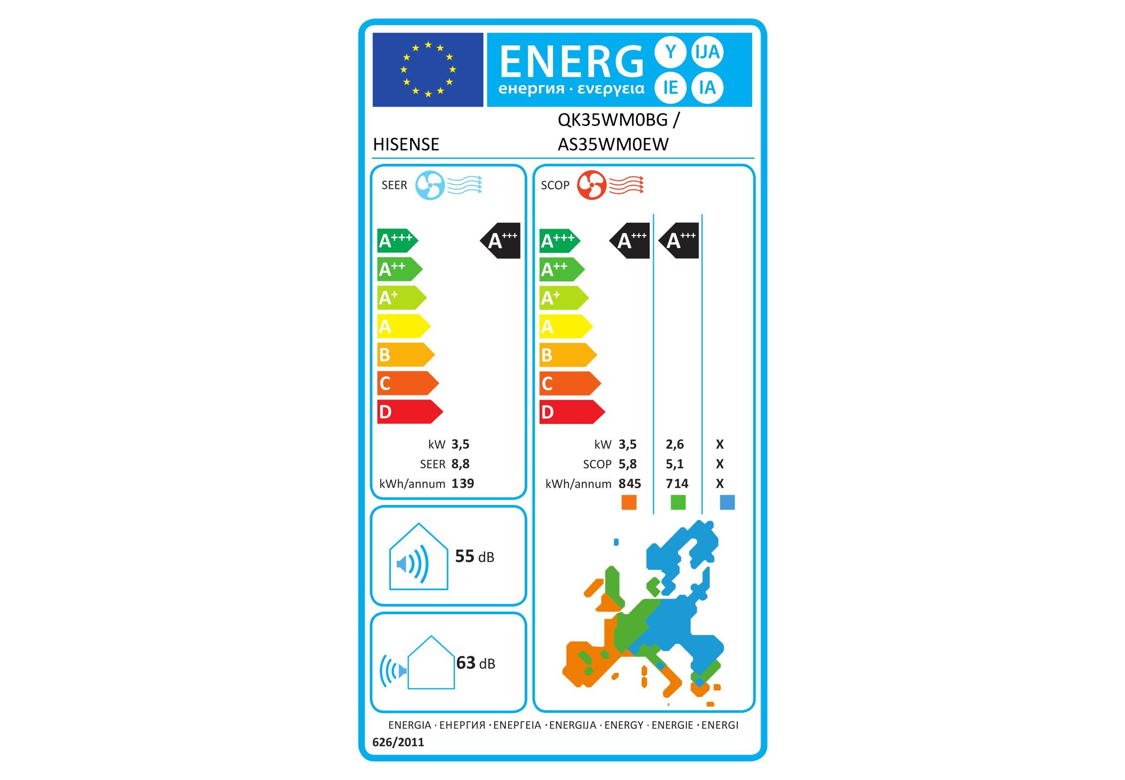 Hisense Air Master 3,5 kW split klíma (fekete) - Image 9